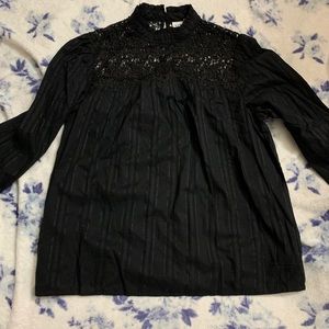 lace black blouse